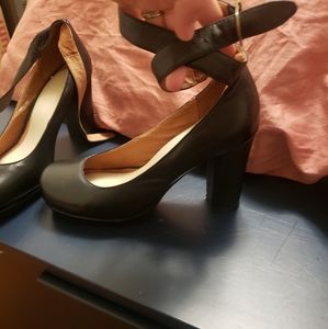 Jeffery Campbell Black heels with ankle strap